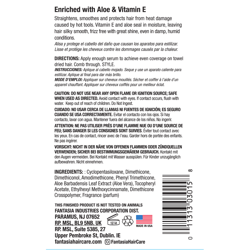 Ic fantasia heat protector straightening serum hot sale