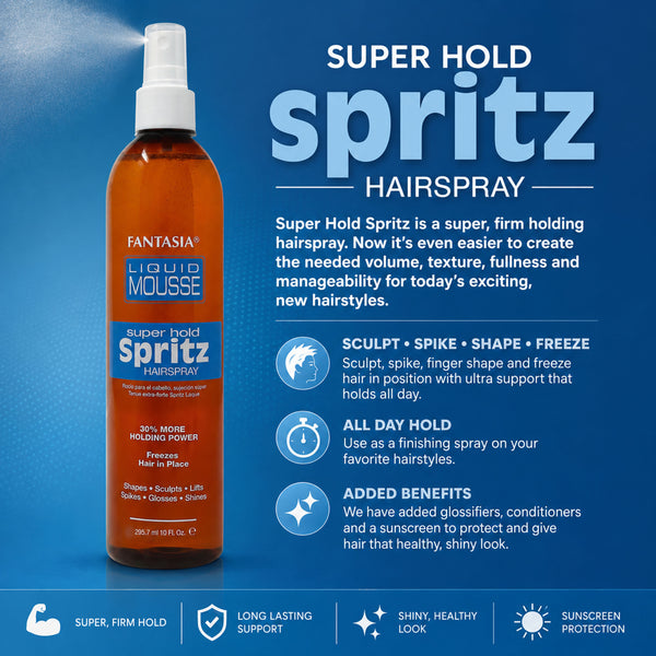 LIQUID MOUSSE ‣ Super Hold Spritz Hair Spray (10 oz.) New Size!