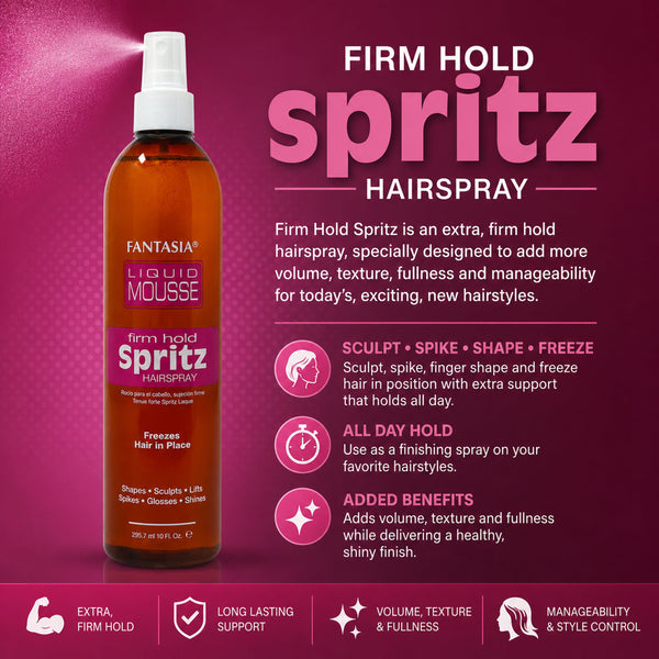 LIQUID MOUSSE ‣ Firm Hold Spritz Hair Spray (10 oz.) New Size