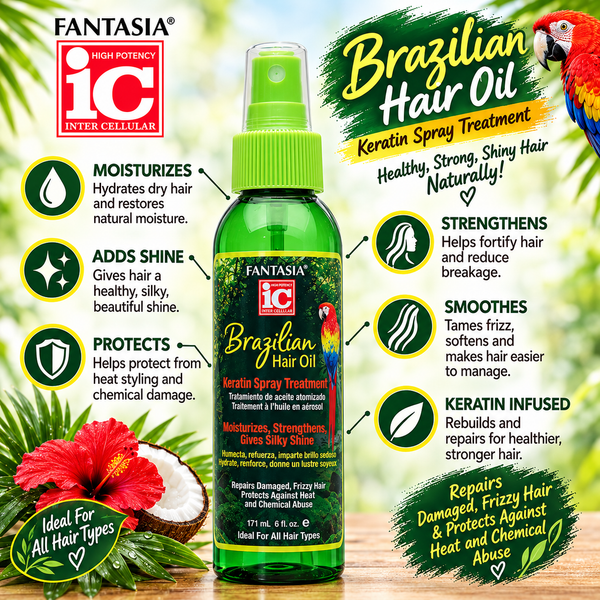 BRAZILIAN HAIR OIL ‣ Keratin Spray Treatment 6 oz.