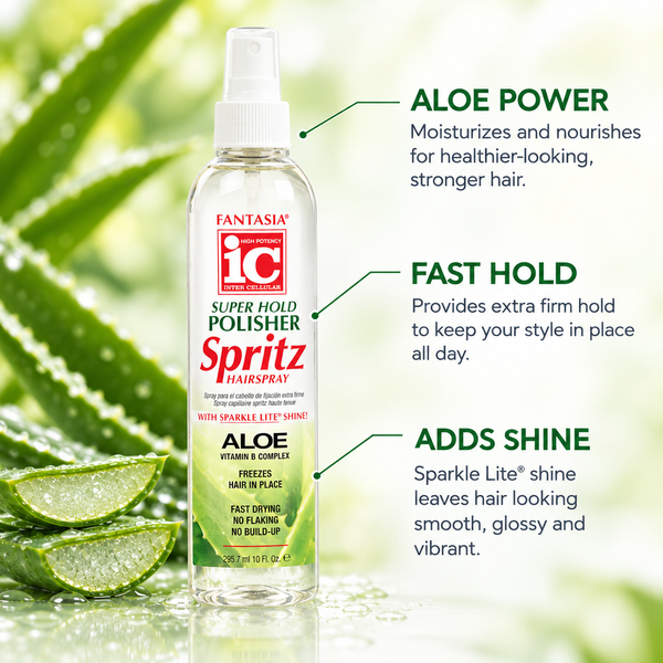 IC HAIR POLISHER ‣ SUPER HOLD ‣ Spritz Hairspray 10 oz.