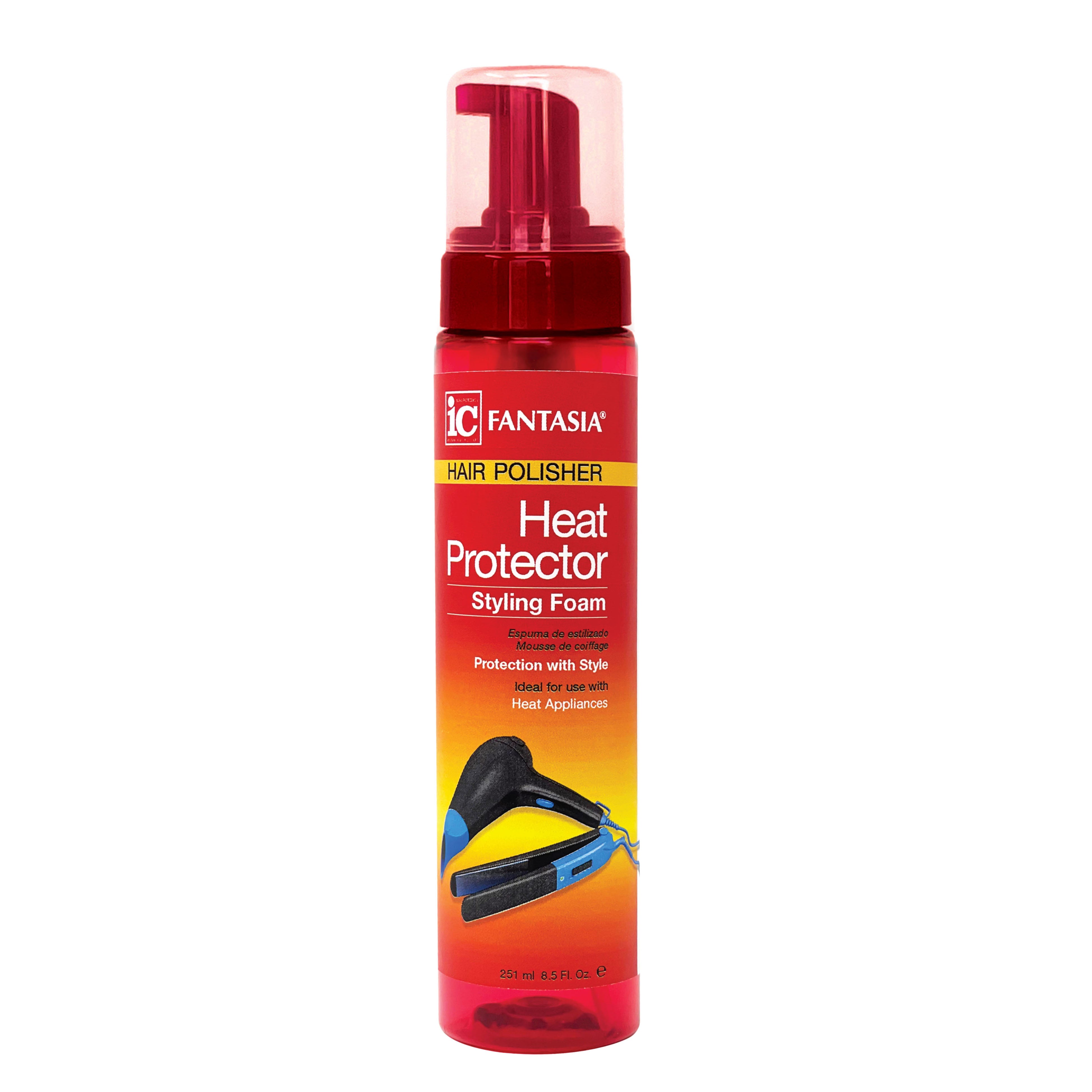 HEAT PROTECTOR FOAM – Hair Care NEW! Industries - (8.5 Fantasia OZ) STYLING